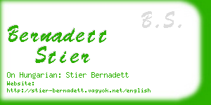 bernadett stier business card